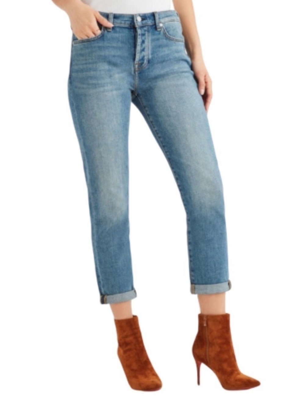 7 for all Mankind Josefina Skinny Boyfriend Jean Size 29 in Telluride Wash